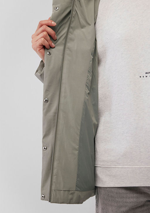 Kapusonlu Gri Sisme Mont - Mavi фото 6