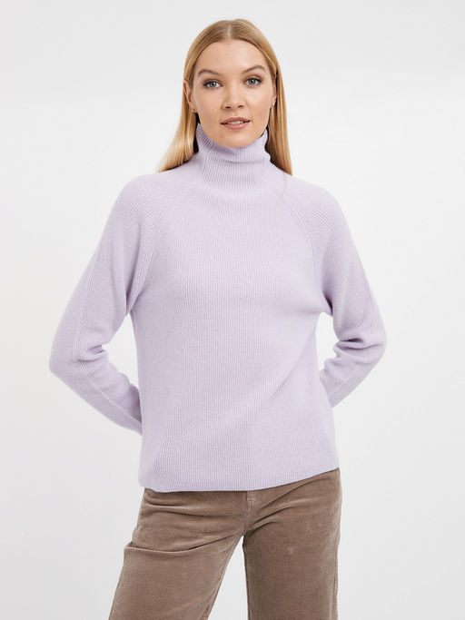 водолазка женская сиреневая из шерсти - Glenfield фото 6
