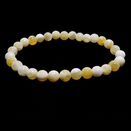 Браслет из камня Желтый Опал способен противостоять магии и порче 6мм