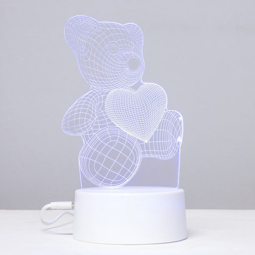 Светильник сенсорный Мишутка LED 7 цветов USB/от батареек белый