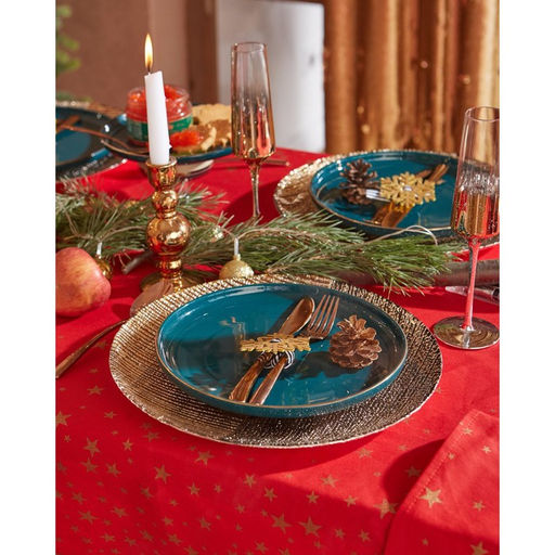 Скатерть новогодняя «Этель» Gold stars 149×220+/- 3 см, 100% хлопок, 190 г/м²