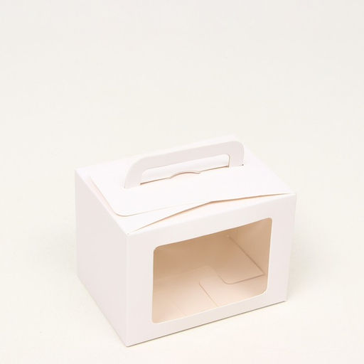 Цена за 10 шт. Коробка складная, с окном и ручкой, белая, 10 х 14 х 10 см - UPAK LAND фото 2