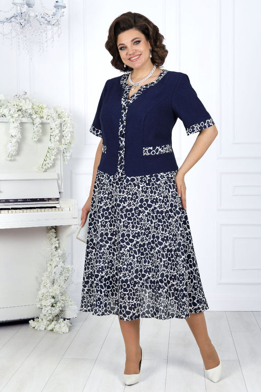 Платье Ninele 7431-Р темно-синий - Mira fashion фото 2552