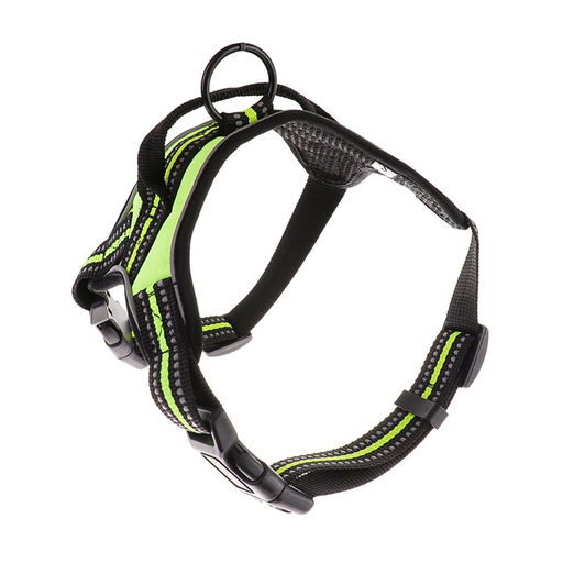 Шлейка улучшенная К7 мягкая светоотражающая, размер S, ОГ 44-55 см, вес 5-9 кг, зелёная - Пижон фото 3