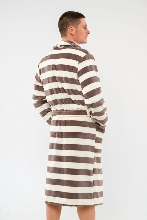 Халат мужской из ультрасофта Артур полосы - Амадэль фото 7