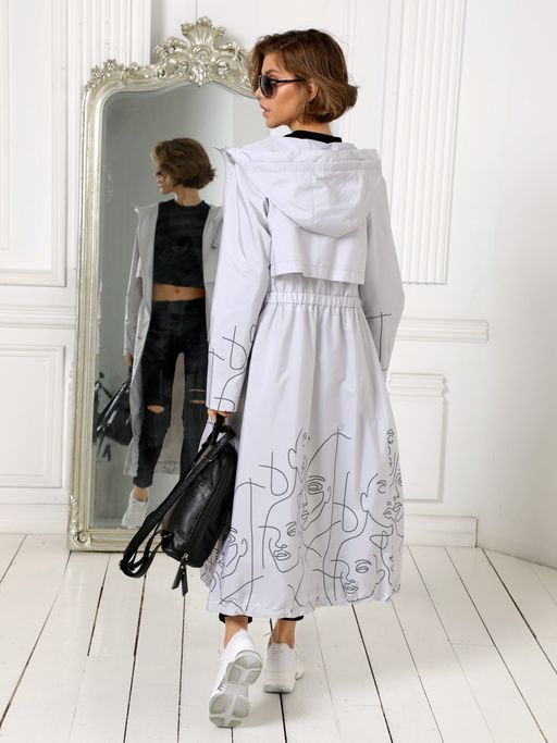 22126 Плащ св.серый - Dizzyway фото 3