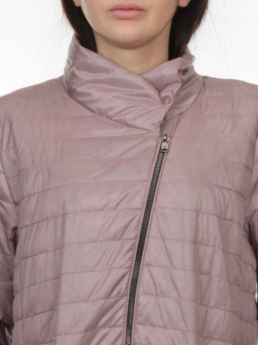 K-532 GRAY PINK Куртка демисезонная стеганая женская (70 гр. холлофайбер) - Fashion фото 4