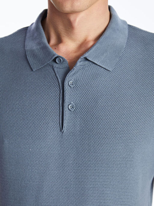 Polo Yaka K?sa Kollu Erkek Triko Kazak