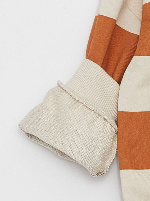 Polo Yaka Uzun Kollu Bask?l? Erkek Bebek Sweatshirt - Waikiki фото 3