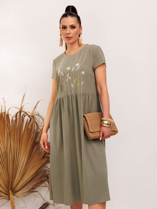 Платье Galean Style 965 хаки