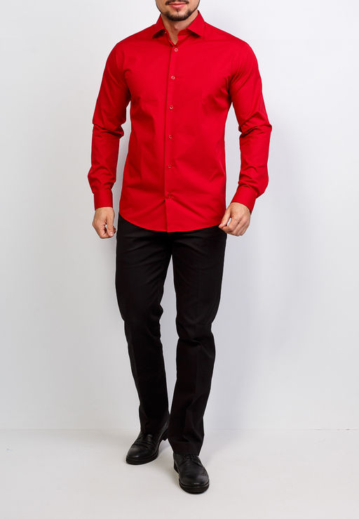 Сорочка мужская длинный рукав GREG 630/139/RED/Z  фото 8