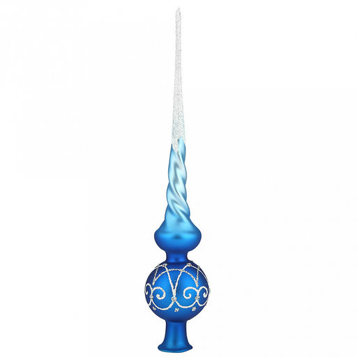 Елочная игрушка верхушка стеклянная Энергия дсм, h25,5см, ручная художественная роспись, подарочная упаковка (Россия) - Домашняя мода фото 4