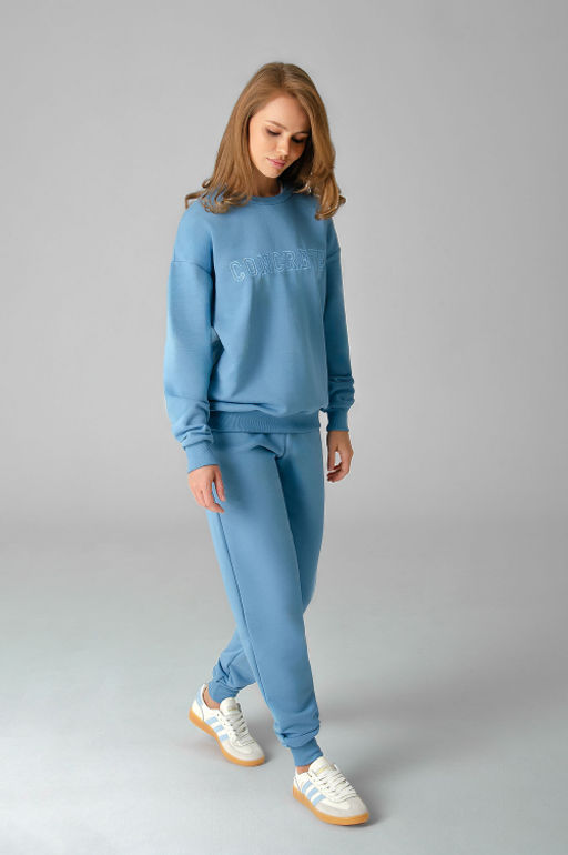 Арт. 2520/3  Костюм с брюками женский 44-52 (5 шт) Цвет:верх-голубой,низ-голубой
