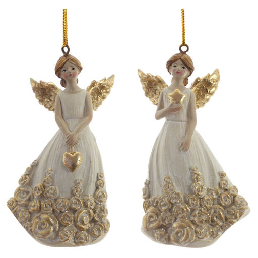Фигурка декоративная подвесная "Ангел", L5 W3,5 H9,5 см, 2в.