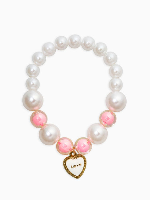 Набор детских украшений "Выбражулька" нежность, 4 предмета: клипсы, кольцо, бусы, браслет