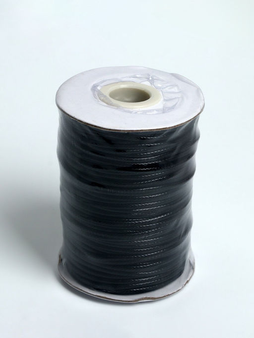 Шнур вощеный d=2 мм, L=50 м, чёрный