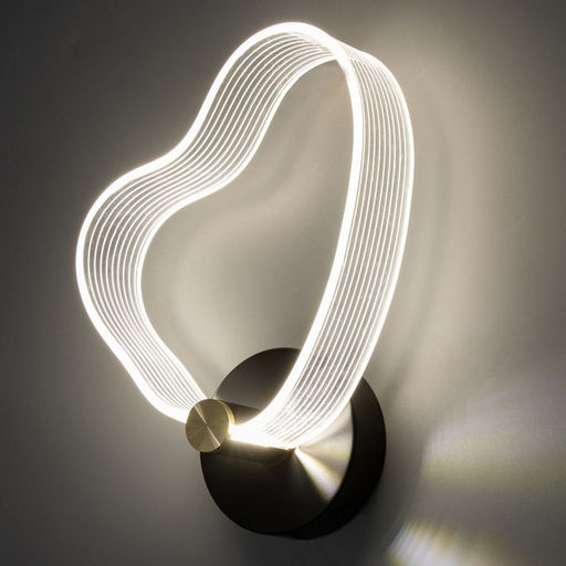 Бра Сердце LED 8 Вт 3000-6000К черный 25?20?6 см