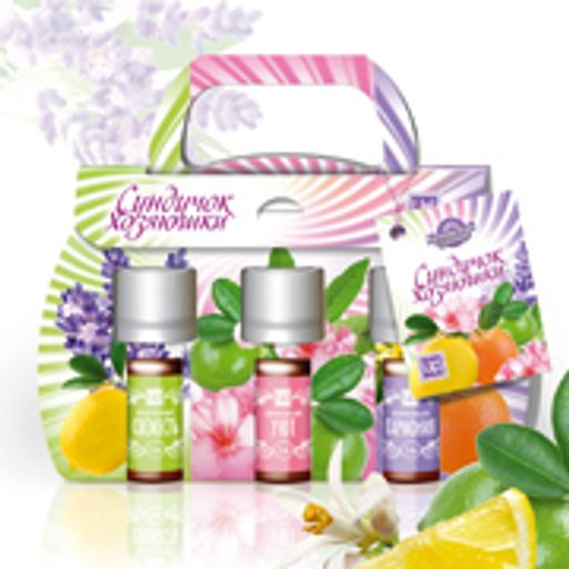 Масла косметические эфирные (Композиции) "Сундучок хозяюшки" 3 шт по 5 мл