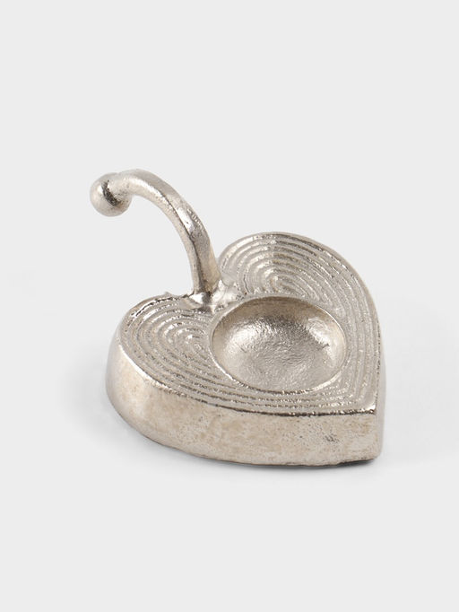 Подсвечник с ручкой Сердце, 12?9.5?5.5 см, алюминий
