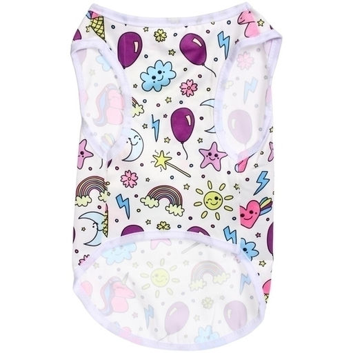 Цена за 2 шт. Майка для собак мелких пород "БРО на стиле", яркая радуга, размер L (длина спинки 33см, объем груди 38см, от 7 до 9кг)