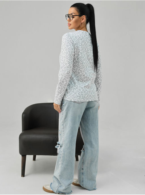 Лонгслив Леопард женский коричневый - София фото 54