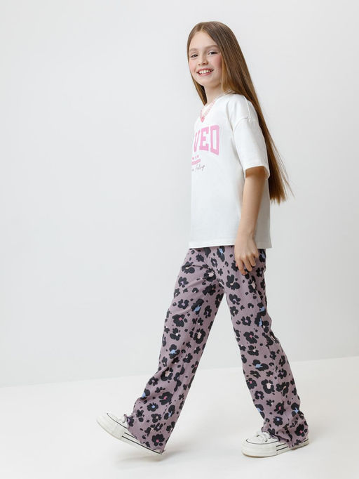 КР 400869/сиреневый 3304 Н091 к621 брюки для дев