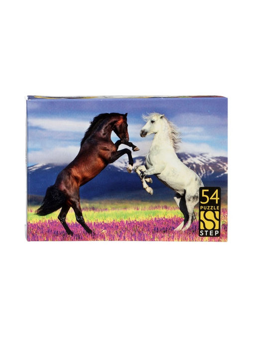 Цена за 20 шт. Пазл 54 эл. "Лошади. Символ года" МИКС