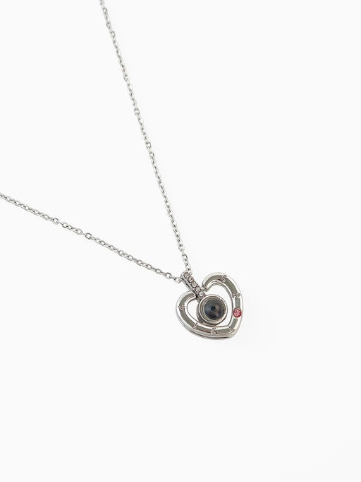 Набор с кулоном «Я тебя люблю», в коробке с мишкой, цвет серебро, нежно-розовая коробка