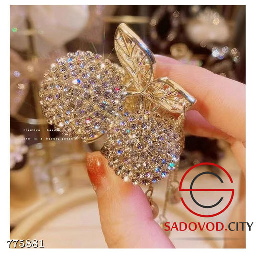 Заколка-краб для волос с вишней