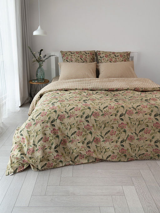 Комплект постельного белья евро зелёный бязь