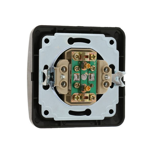 Розетка ТВ Luazon Lighting «Орион», скрытая, IP20, одноместная, чёрная