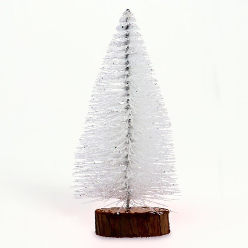 Декор новогодний «Ёлка в белом цвете с блёстками», 8×8×20 см