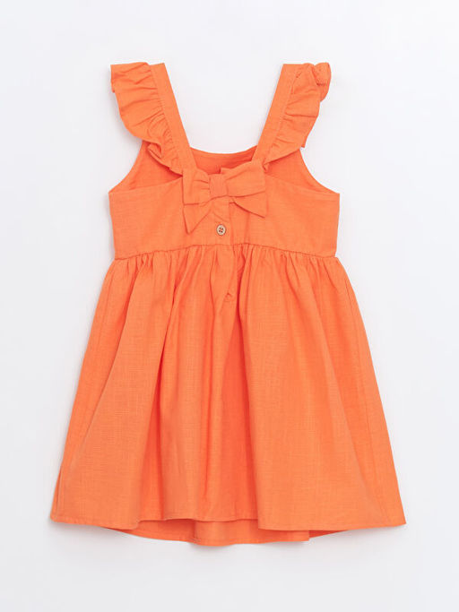 Kare Yaka K?z Bebek Elbise