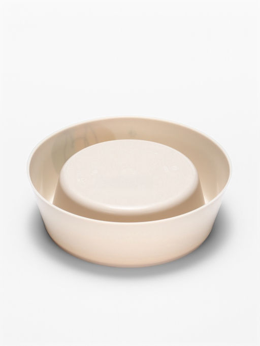 Цена за 2 шт. Миска «Мур-мяу» для кошек 0.3 л, 14.5×14.5×4 см, светло-бежевый