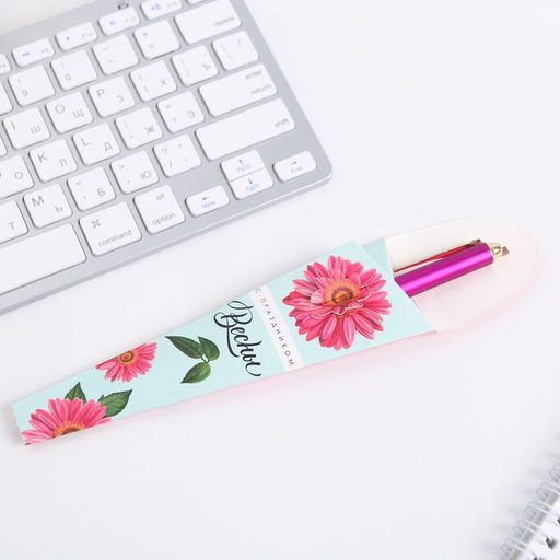 Ручка шариковая, синяя паста, 1.0 мм, металл С праздником Весны. 8 Марта