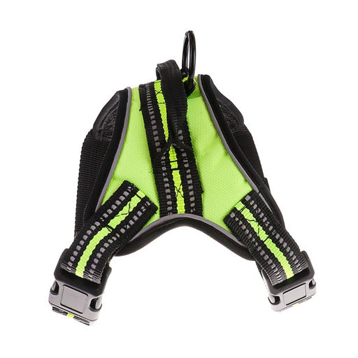 Шлейка улучшенная К7 мягкая светоотражающая, размер S, ОГ 44-55 см, вес 5-9 кг, зелёная - Пижон фото 2