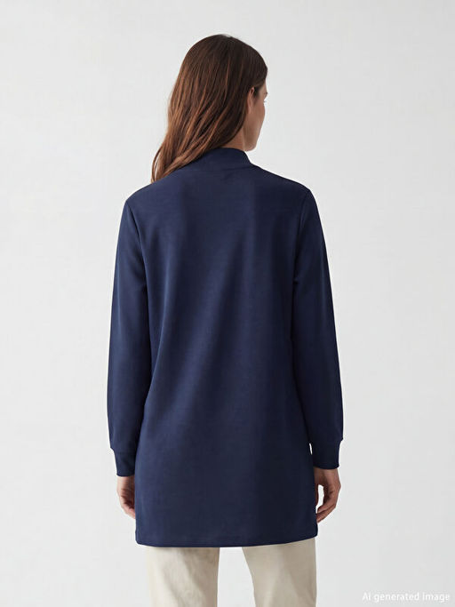 Dik Yaka Soft Touch Kad?n Sweatshirt Tunik
