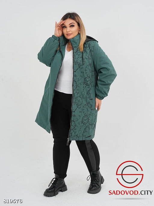 Удлинённая куртка с двойным замком