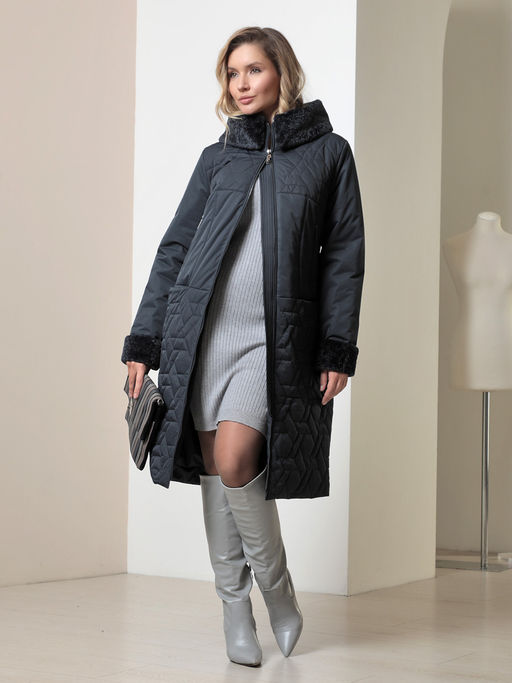 25402 Пальто т.синий - Dizzyway фото 4