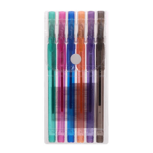 Набор гелевых ручек 6 цветов, с резиновыми держателями, МИКС - Simaland фото 4