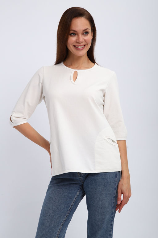 Кофта женская из футера 2-н Анфиса белый