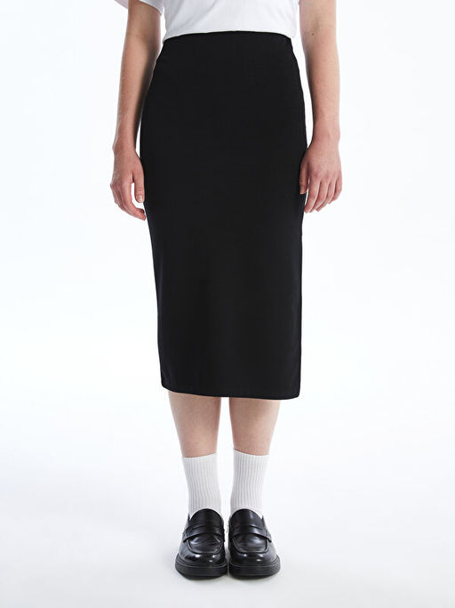 Beli Lastikli Krep Kad?n Etek