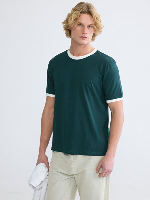 Bisiklet Yaka Penye Erkek Ti??rt