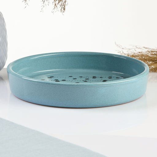 Блюдо Псковский гончар «Харизма», 500 мл, 20×3.5 см, керамика, голубое