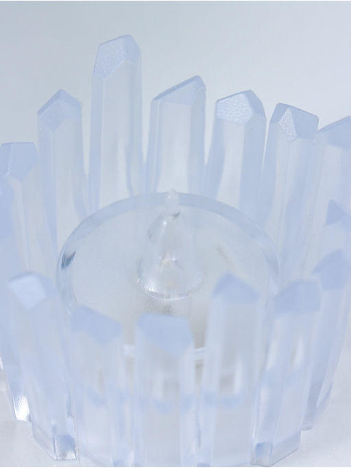 Цена за 2 шт. Светодиодная свеча LED - ночник RISALUX «Снежная королева», от батареек 3×LR1130, прозрачный, 5.5×5.5×5 см