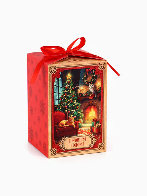 Цена за 3 шт. Коробка подарочная складная С Новым годом, 12?18?12 см