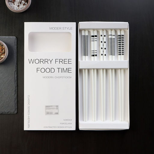 Палочки для суши «Геометрия», набор 10 шт., 24.5 см, керамика