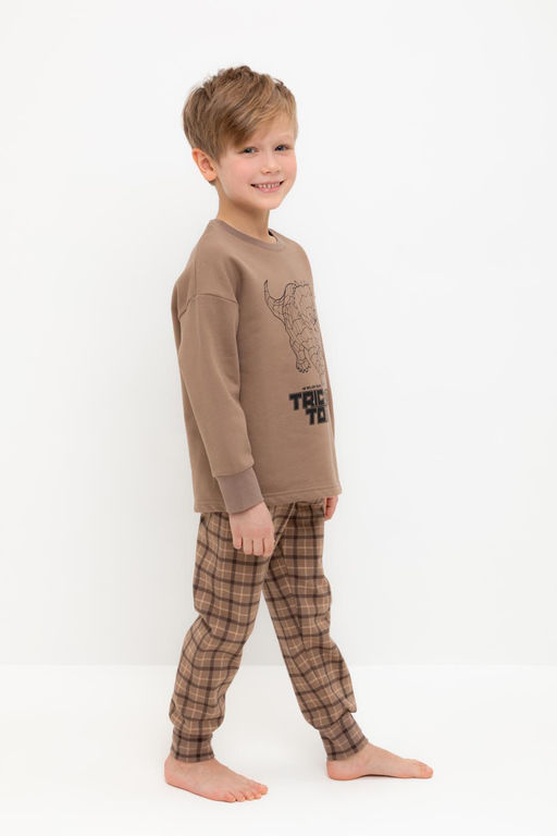 К 1567/сосновая кора,праздничная клетка пижама дет - Crockid фото 4