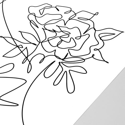 Наклейка интерьерная интерьерная чёрная Абстракция. Девушка с цветами на голове, пластик, 40?60 см