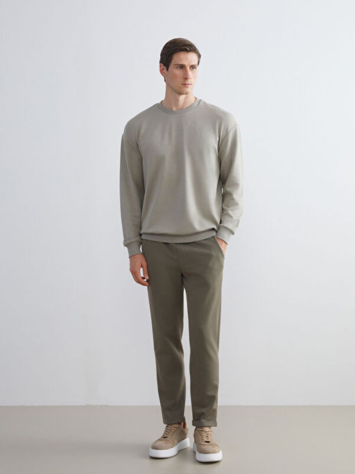 Bisiklet Yaka Erkek Sweatshirt